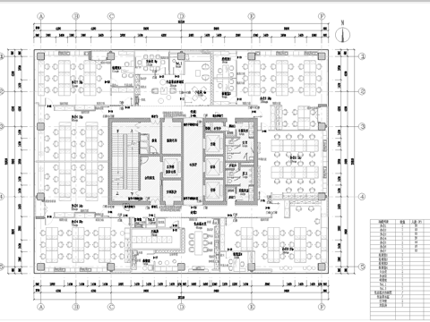  950平办公室 最新平面施工图合集cad施工图 