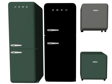 现代电冰箱电器su模型