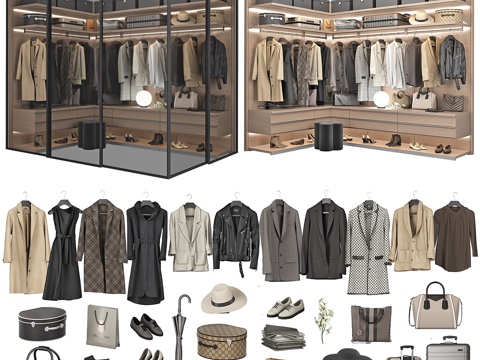 步入式衣帽间98之七3d模型