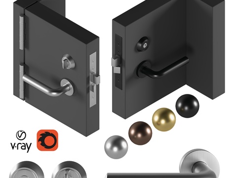  三和门五金32型3d模型 