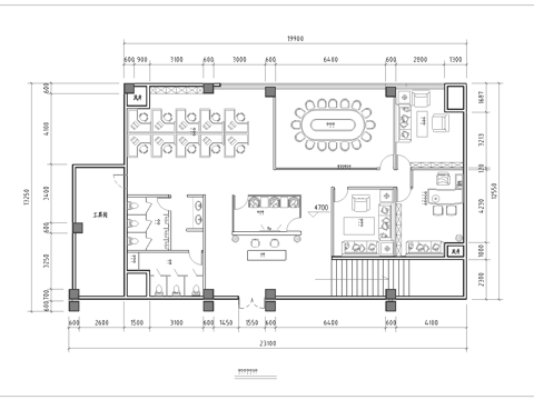 300平办公室 最新全套施工图合集cad施工图