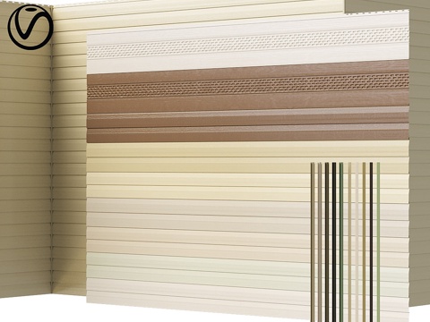  PVC外墙板3d模型 