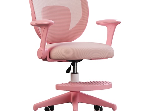  现代奶油风儿童电脑椅 书椅3d模型3d模型 