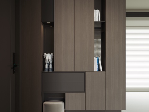 现代入户鞋柜su模型