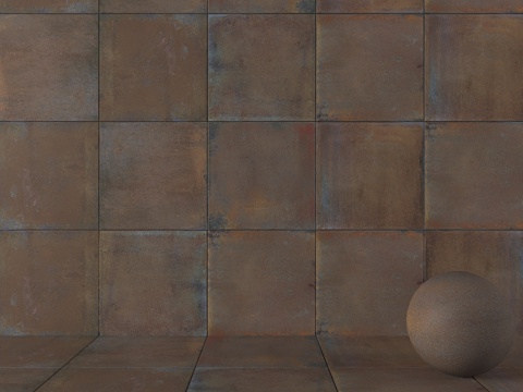  墙砖 博物馆 氧化铁3d模型 