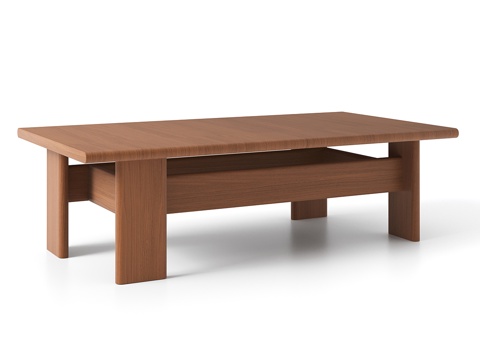  北欧简约茶几 茶几 简约茶几 方形茶几 木质茶几3d模型 