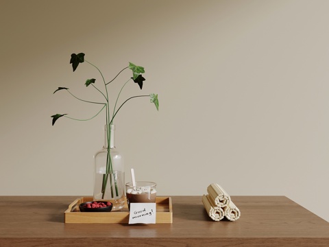 现代摆件组合su模型