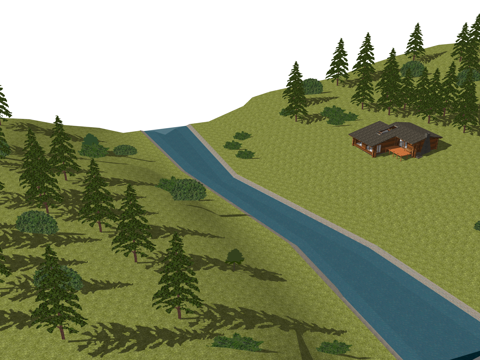 户外景观 公园 示范区 景观 地产 居住区 景观小品 美丽乡su模型