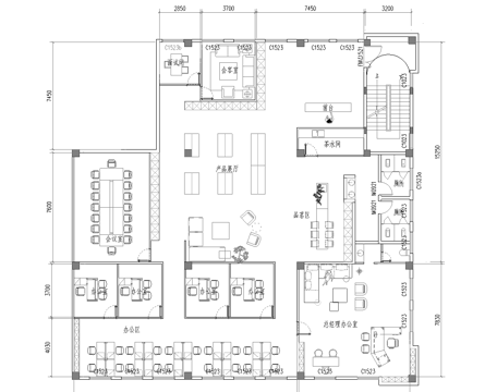 600平办公室 最新全套施工图合集cad施工图cad施工图