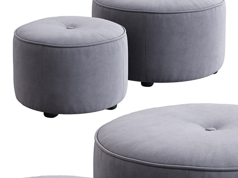  Etro圆形脚凳3d模型 