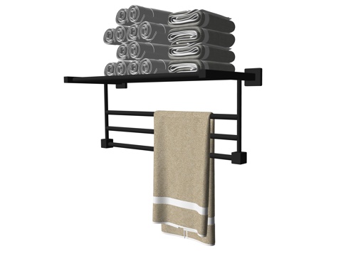 现代毛巾架su模型