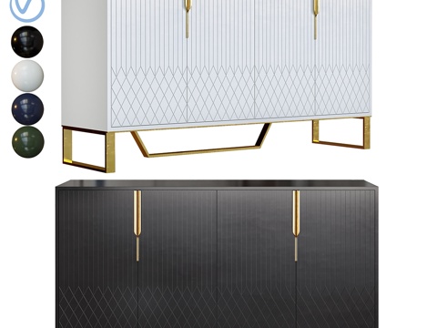 Aro当代60英寸餐边柜43d模型