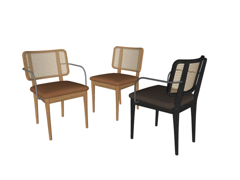 藤编家具 原木家具 椅子 奶油 茶桌 风格 咖啡厅 桌子 工su模型