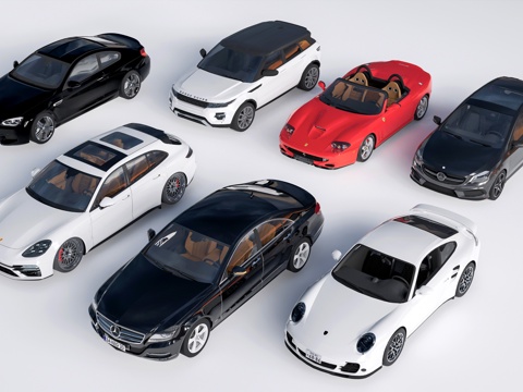 现代汽车 轿车 交通工具su模型