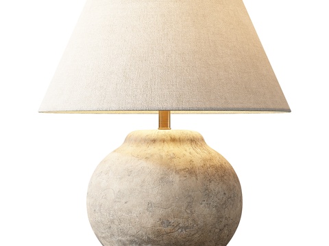  Zara Home - 陶瓷底座仿旧效果台灯3d模型 