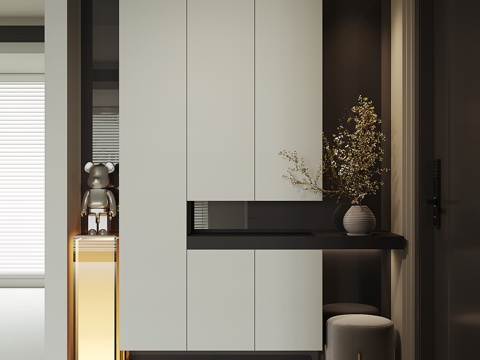 现代入户鞋柜su模型