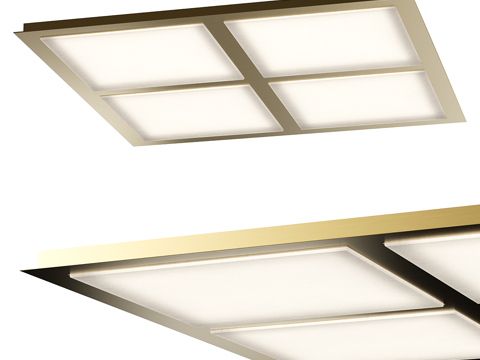  现代简约吸顶灯 吸顶灯 简约吸顶灯  方形吸顶灯3d模型 