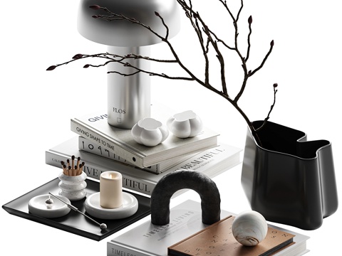  现代意式饰品摆件组合3d模型 