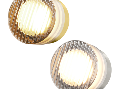  现代简约壁灯 壁灯 简约壁灯 圆形壁灯 装饰壁灯 玻璃壁灯3d模型 