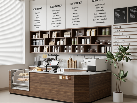 网红咖啡厅su模型