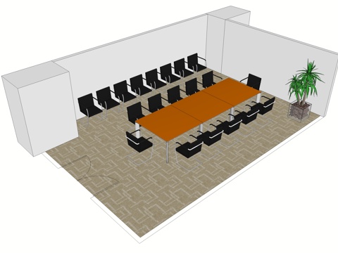 会议桌 会议椅 办公家具su模型