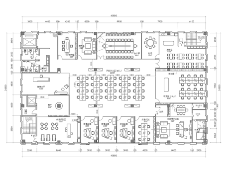  700平办公室 最新平面施工图合集cad施工图 
