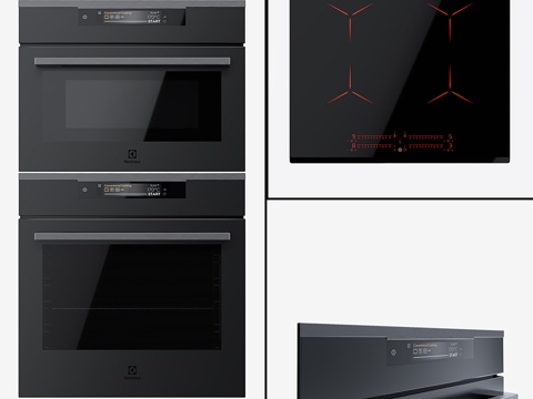  伊莱克斯 - 烤箱 KOEAP31WT，紧凑型烤箱 KVLA3d模型 