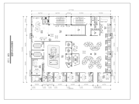 1200平办公室 最新平面施工图合集cad施工图