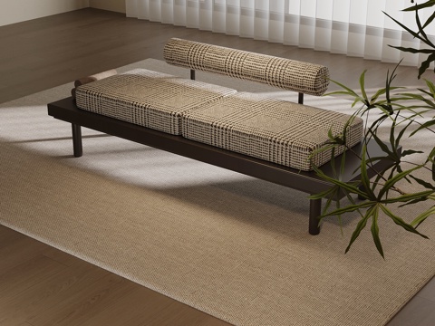  新中式换鞋凳 沙发凳3d模型 