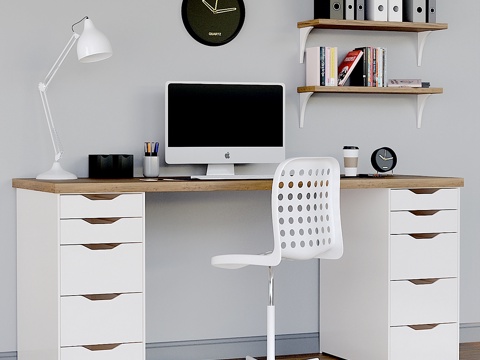  宜家办公空间13d模型 