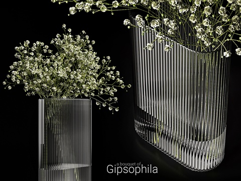  满天星花束3d模型 