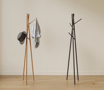 法式中古衣架 挂衣架su模型