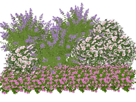 现代植物堆景观组合su模型