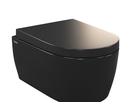  SSWW CT2038 黑色壁挂式马桶3d模型 