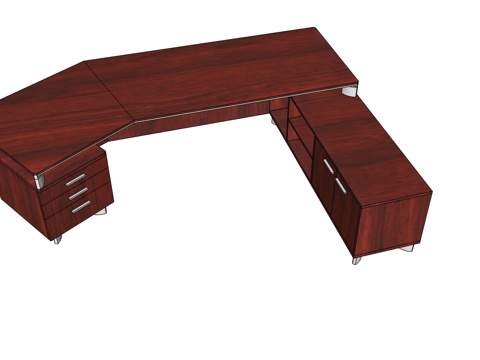  行政桌 办公桌 办公家具su模型 