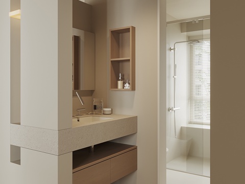 现代卫生间su模型