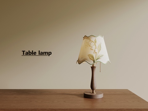  中古风台灯3d模型 