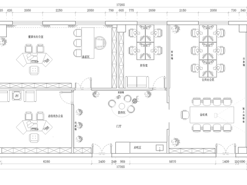 400平办公室 最新全套施工图合集cad施工图