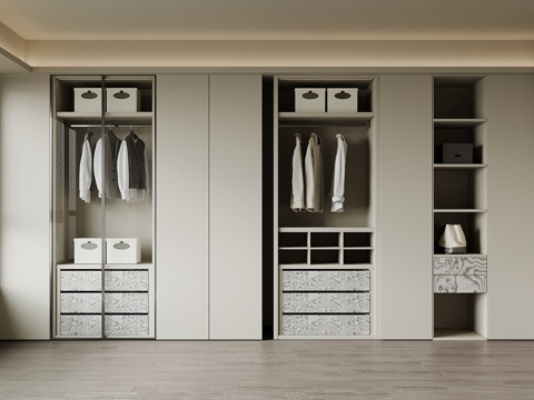 现代衣柜su模型