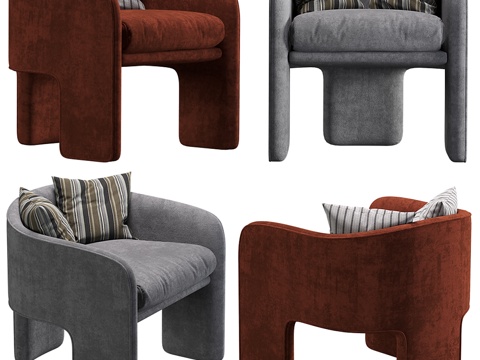  米洛·鲍曼扶手椅3d模型 