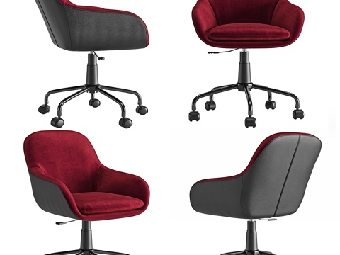  天鹅绒扶手椅3d模型 