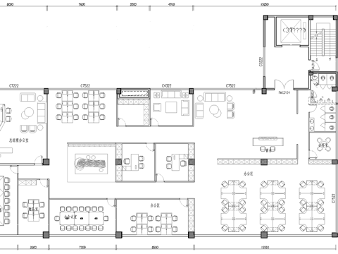 550平办公室 最新全套施工图合集cad施工图