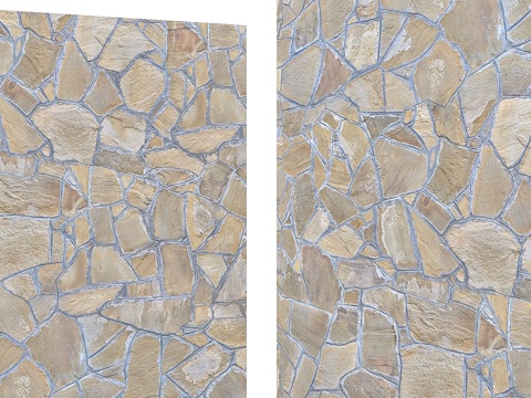  鹅卵石墙地砖 石灰华砂岩6K高3d模型 