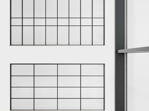  全景玻璃幕墙。彩绘玻璃。433d模型 