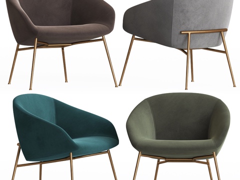  卡利加里斯旋转扶手椅3d模型 