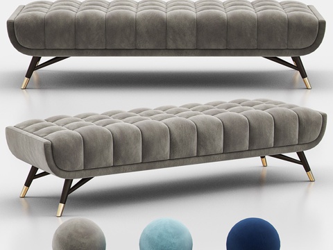  NEWENTON软包长凳3d模型 