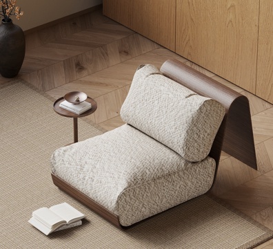  中古风休闲椅3d模型 