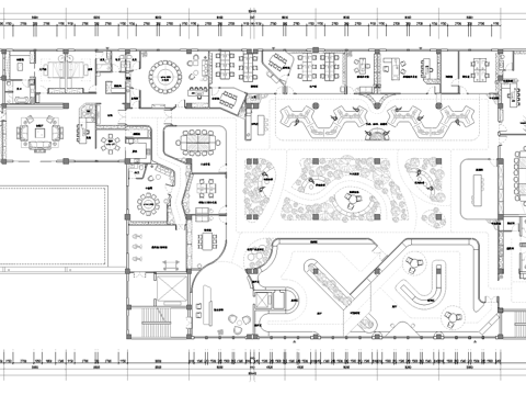 1200平办公室 最新平面施工图合集cad施工图