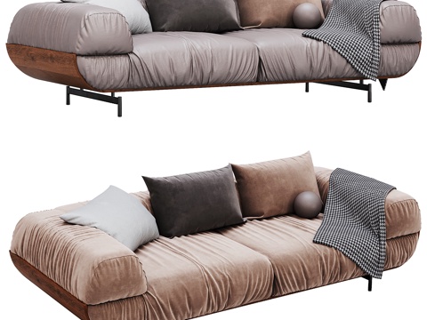  Arketipo现代沙发 布艺沙发 组合沙发 多人沙发 双人3d模型 