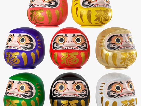  达鲁玛娃娃3d模型 